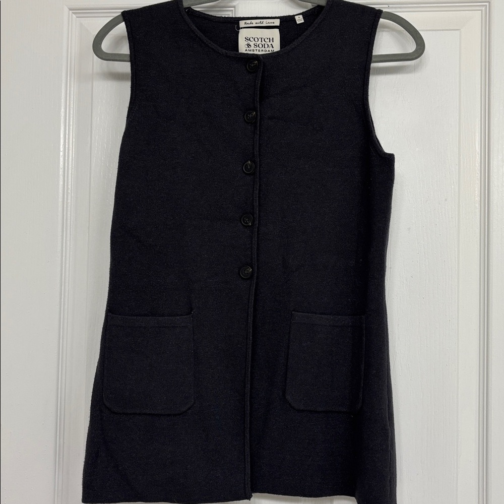Scotch & Soda Charcoal Buttoned Vest
